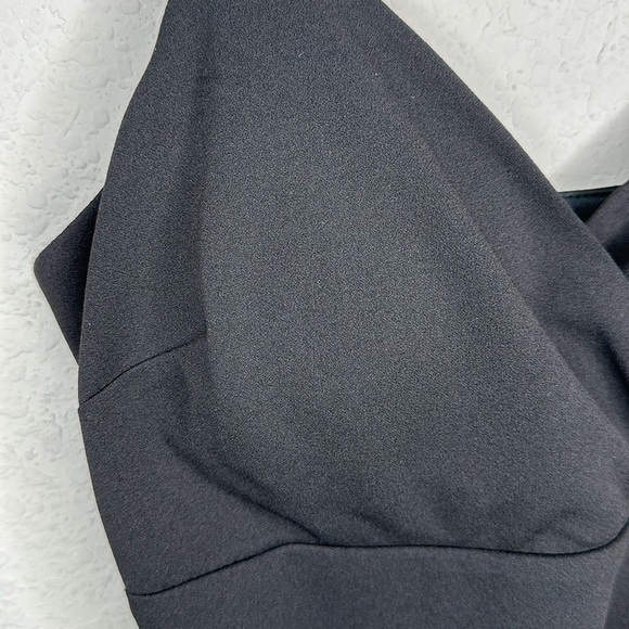 Guess Gathered Waist Surplice Neckline Stretch Little Black Dress Size 10 - Picture 4 of 16